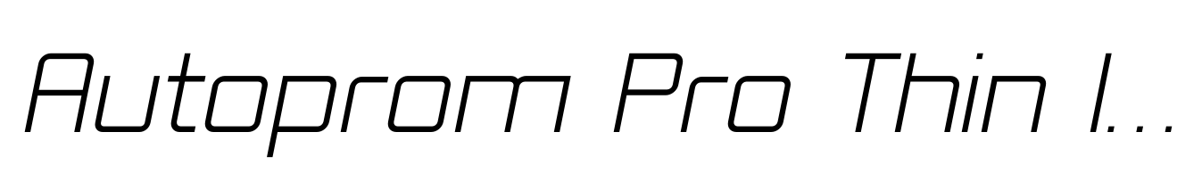 Autoprom Pro Thin Italic
